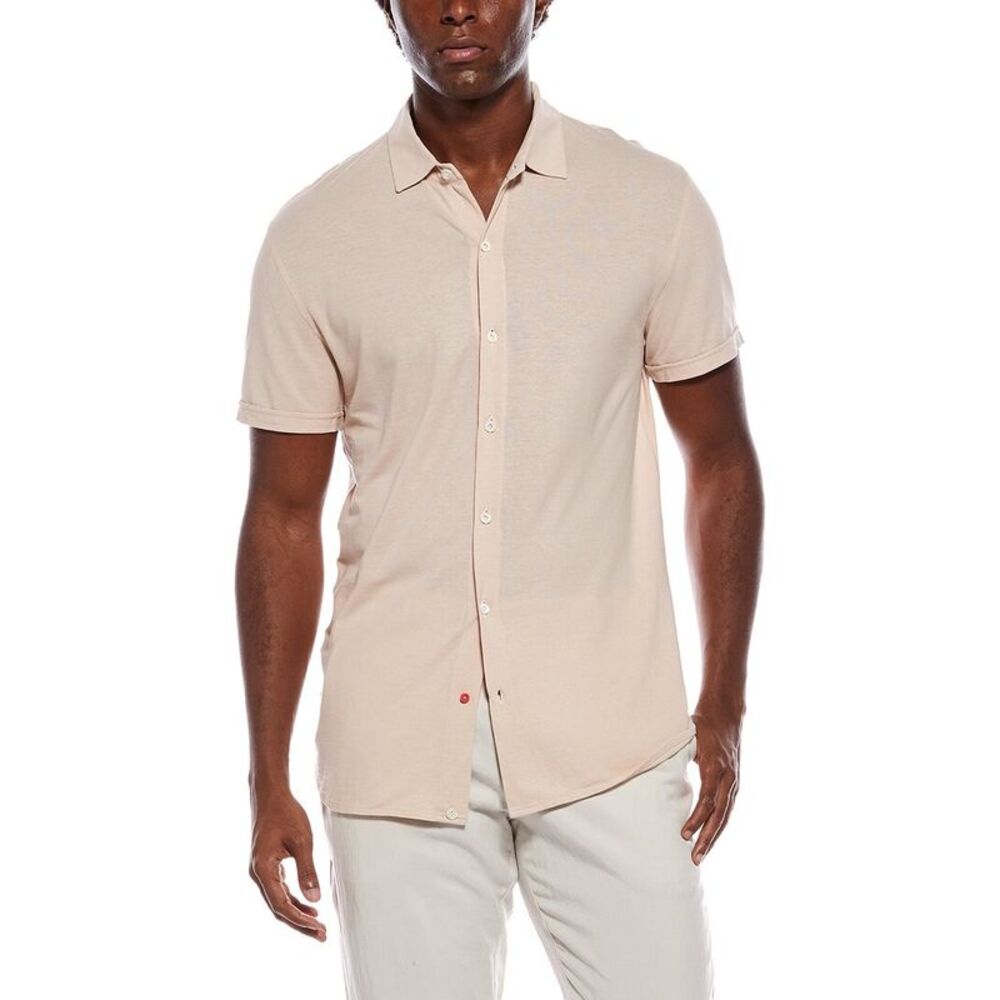 Isaia Mens  Sport Shirt, Brown